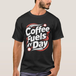 El café alimenta mi día | camiseta negra