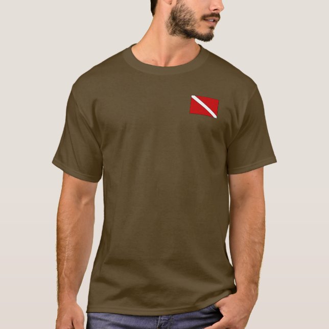 El café calienta una camiseta del buceador dos (Anverso)
