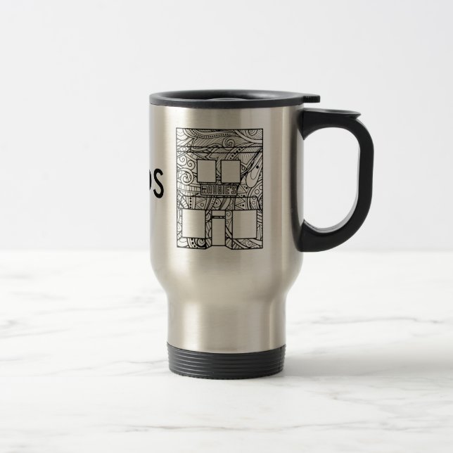 El café de Augie - taza del acero inoxidable (Derecha)