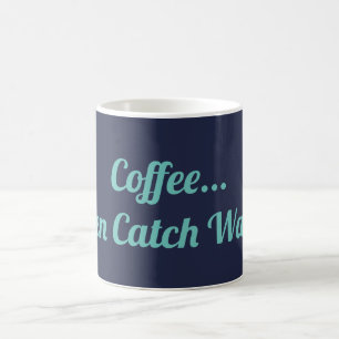El café entonces coge la taza de las ondas