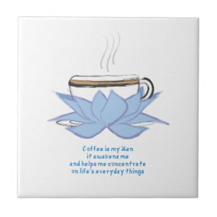 el café es mi baldosa de cerámica zen