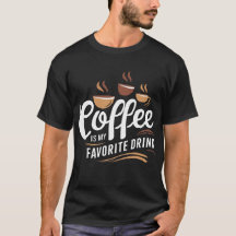 El café es mi bebida favorita | camiseta negra