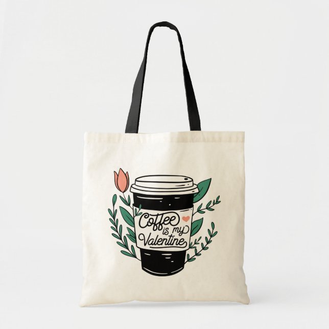 El café es mi Bolsa de San Valentín Tote (Frente)