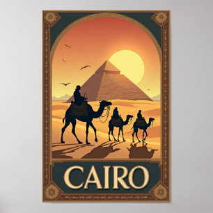 El Cairo - Arte de Viajes Retro