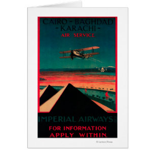 El Cairo - Bagdad - Afiche de la cosecha aérea de 