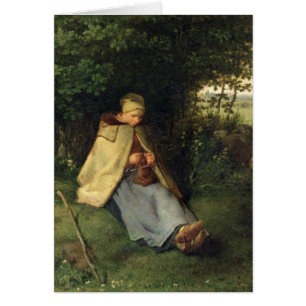 El calcetero o, el Shepherdess asentado, 1858-60