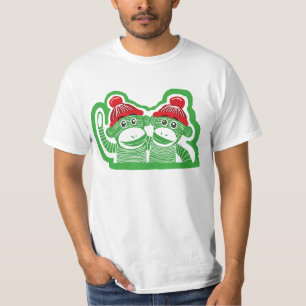 El calcetín Monkeys la camiseta del valor de los