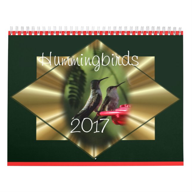 El calendario 2017 del colibrí - cambie el año (Tapa)