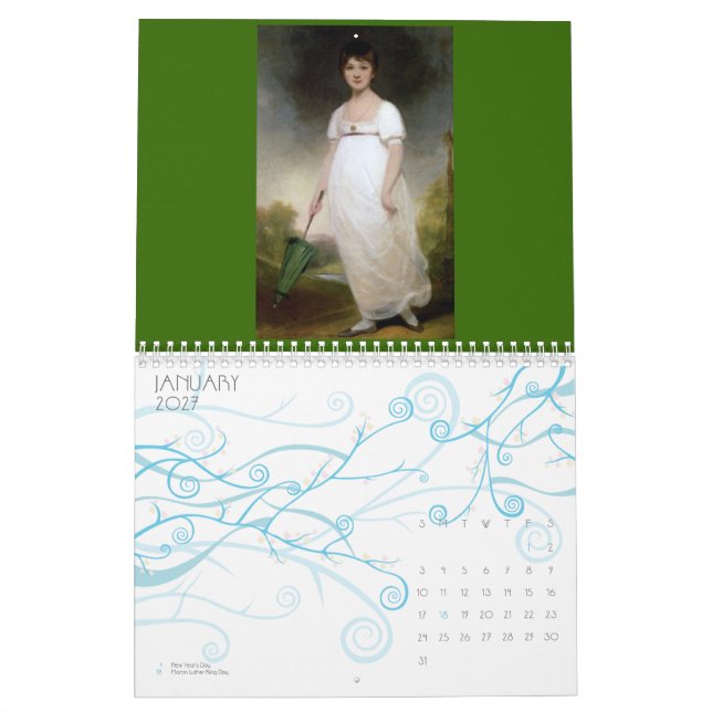 El calendario 2 de Jane Austen (Jan 2027)