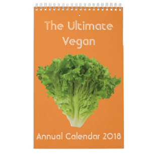 El calendario anual 2018 del último vegano