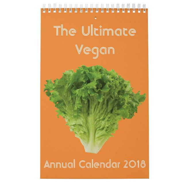 El calendario anual 2018 del último vegano (Tapa)