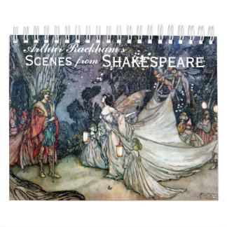 El calendario artístico vintage de Shakespeare de
