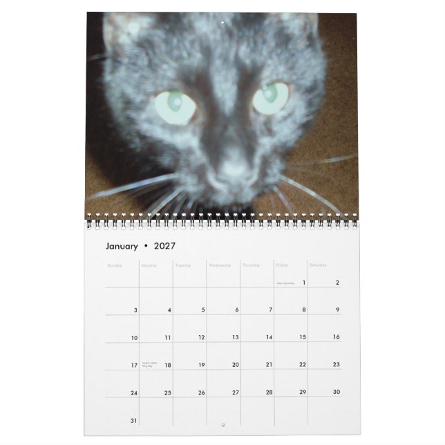 El calendario CAT NEGRO (Jan 2027)