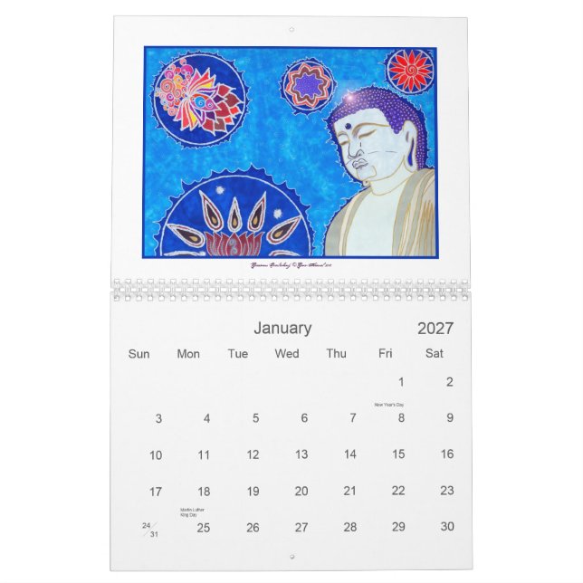 El calendario de Buddhas 2011 (Jan 2027)