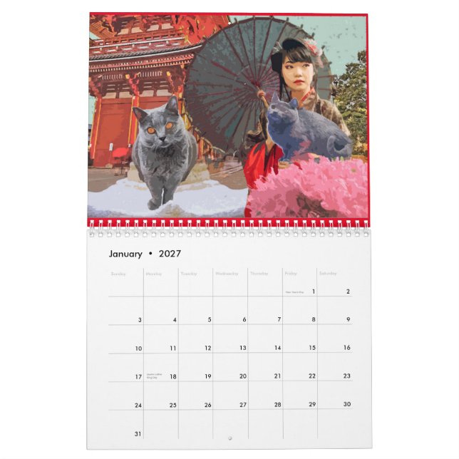 El calendario de Chartreux  (Jan 2027)