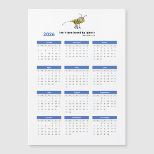 El calendario de la nevera magnética no está pegad