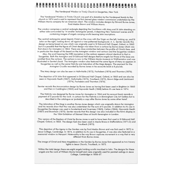 El calendario de la ventana de Vanderpoel (Reverso)