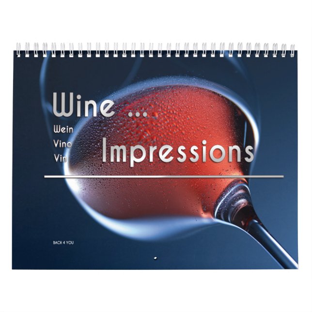 El Calendario de Pared de Vino - Vino... Impresion (Tapa)