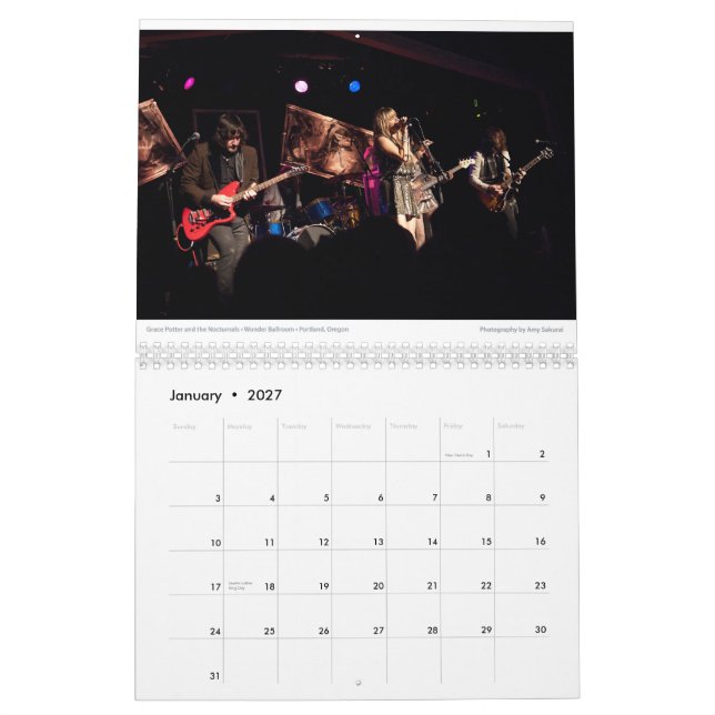El calendario del Amy 2012 (Jan 2027)