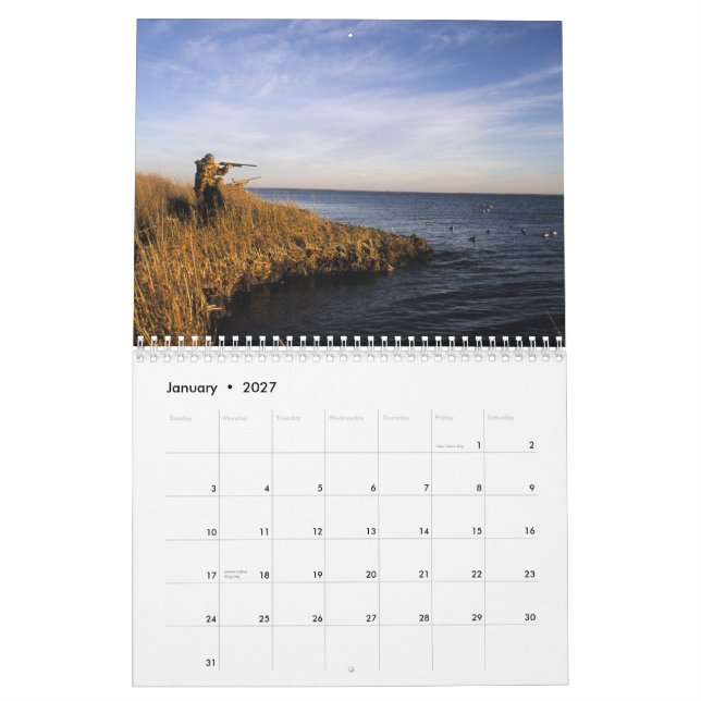 El calendario del deportista - cazando el año (Jan 2027)