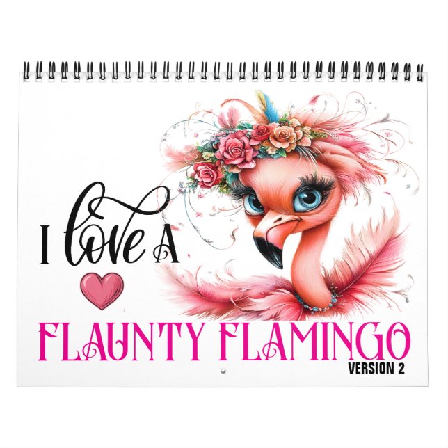 El calendario Flaunty Flamingo Versión 2 (Tapa)