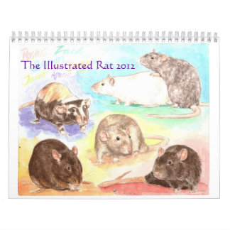 El calendario ilustrado 2012 del retrato de la