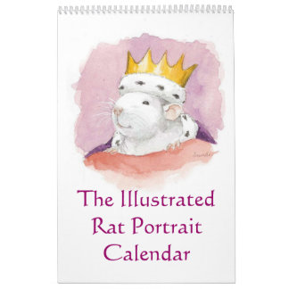El calendario ilustrado del retrato de la rata
