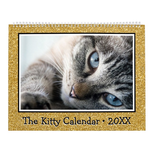El Calendario Kitty con Brillo Dorado (Tapa)
