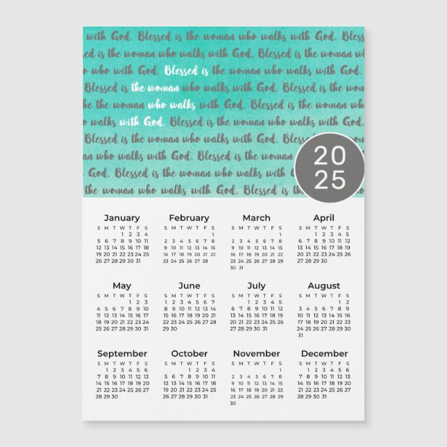 El calendario magnético de la mujer 2025 (Anverso)