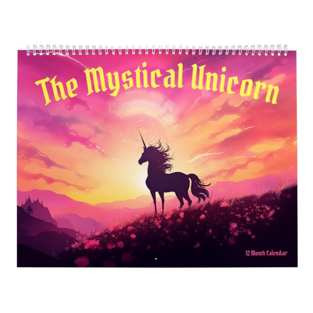 El calendario místico de unicornio (Tapa)