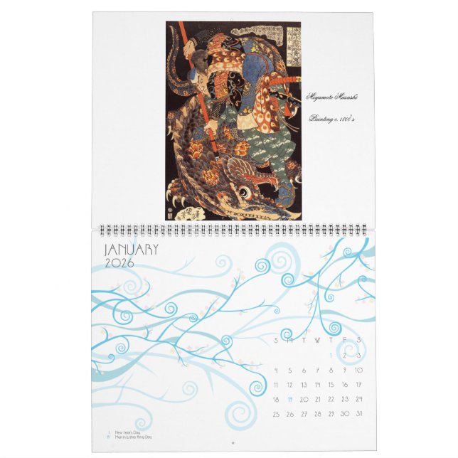 El calendario Miyamoto Musashi (Jan 2026)