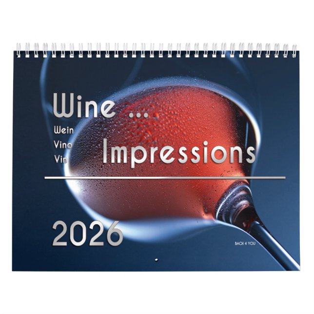 El calendario mural del vino... Impresiones 2026 (Tapa)