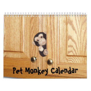 El calendario oficial del mono del mascota