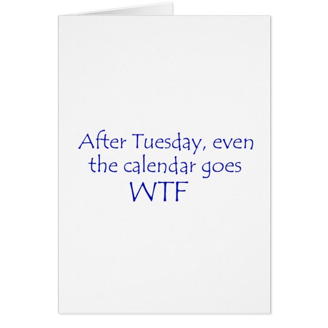 El calendario se va a wtf (Frente)