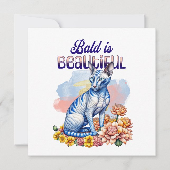 El calvo es hermoso | Gato sin pelo (Anverso)