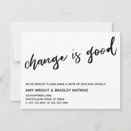 El cambio casual es una buena nueva Invitación de