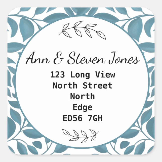 El cambio de dirección deja pegatina cuadrado (Anverso)