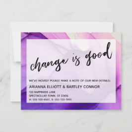 El cambio de tinta morada es buena Invitación en m