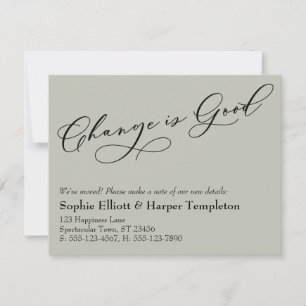 El cambio elegante es la Invitación en movimiento