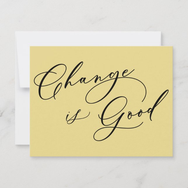 El cambio elegante es una buena Invitación Amarill (Anverso)