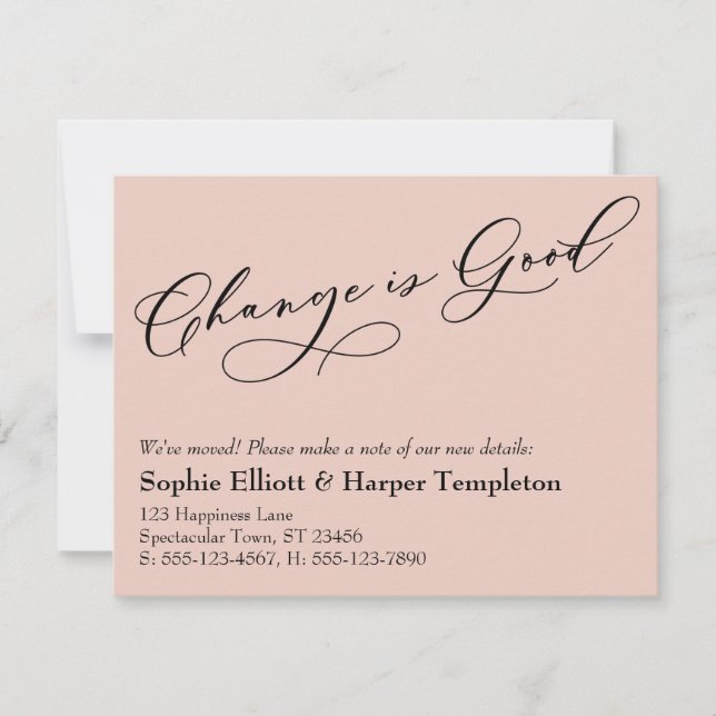 El cambio elegante es una buena Invitación Rubor m (Anverso)