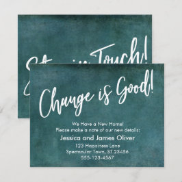 ¡El cambio es bueno! Grunge Invitación de movimien