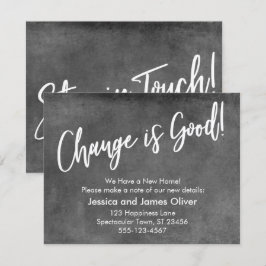 ¡El cambio es bueno! Invitación gris