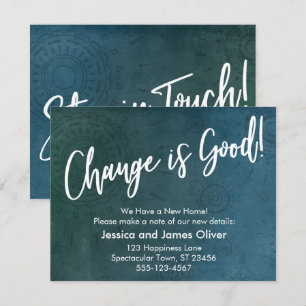 ¡El cambio es bueno! Tarjeta gráfica Verde azulada