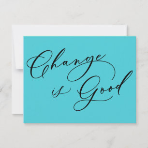 El cambio es una buena Invitación turquesa en movi