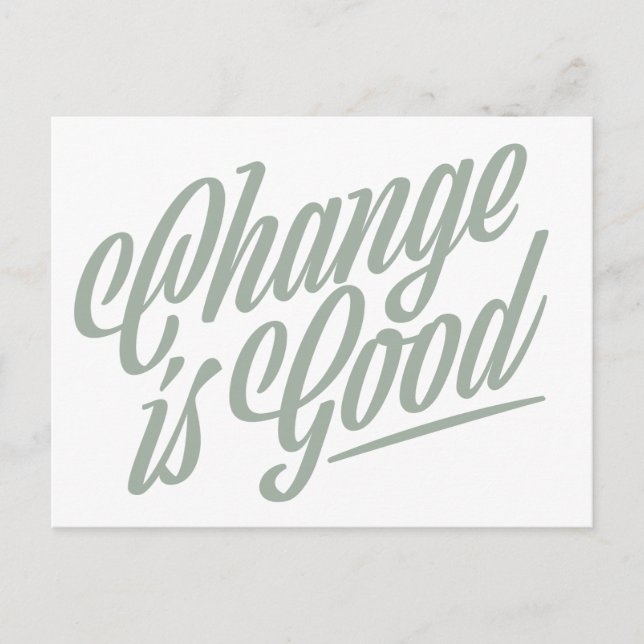 El cambio es una buena tarjeta postal de Invitació (Anverso)