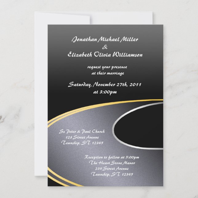 El camino abierto - Invitaciones de bodas (Anverso)