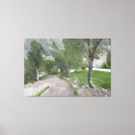 El Camino Cerca Del Río Lienzo Envuelto