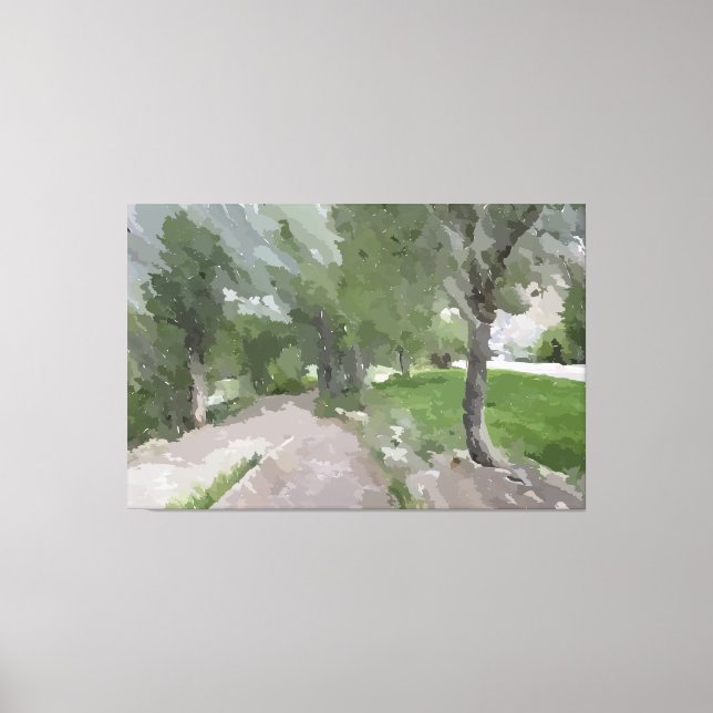 El Camino Cerca Del Río Lienzo Envuelto (Anverso)