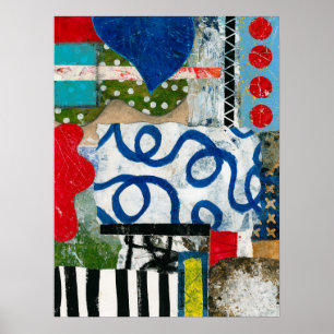 El camino por delante del arte en el muro Poster